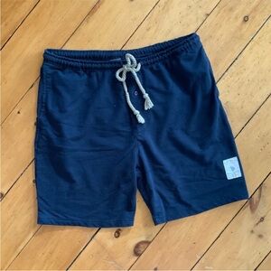 Navy Blue Casual Shorts with Drawstring